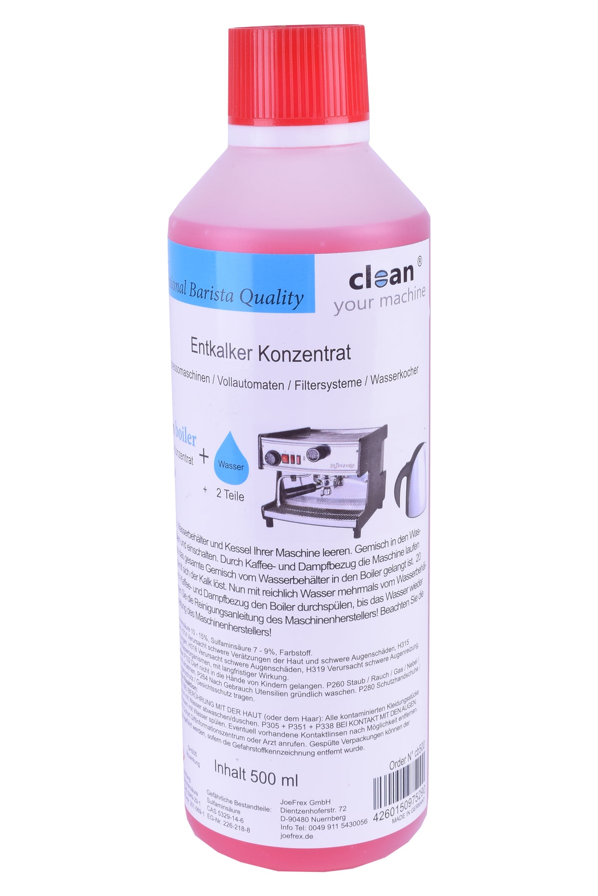 Clean Boiler - Entkalkerkonzentrat 500ml. für Siebträger